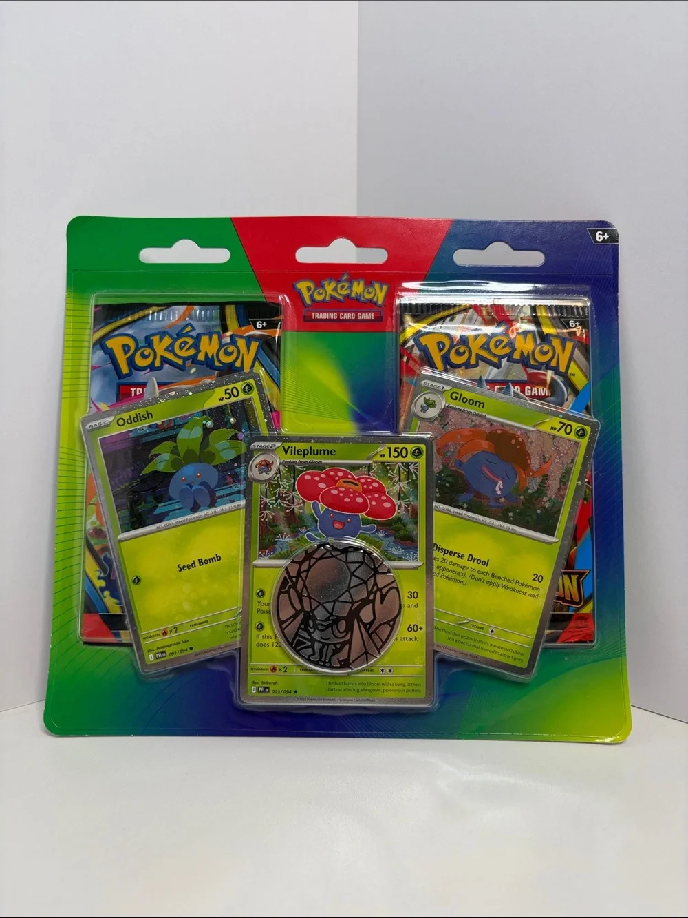 Pokemon Vileplume Pack with Oddish & Gloom - Green, Red, Blue
